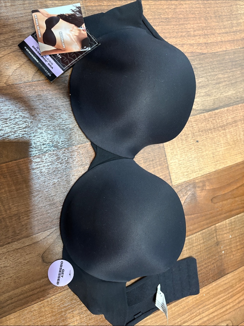 Maidenform Black Strapless Smooth Molded Bra
